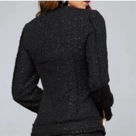 NWT BEBE Soraya Tweed Blazer RARE - Picture 5 of 5
